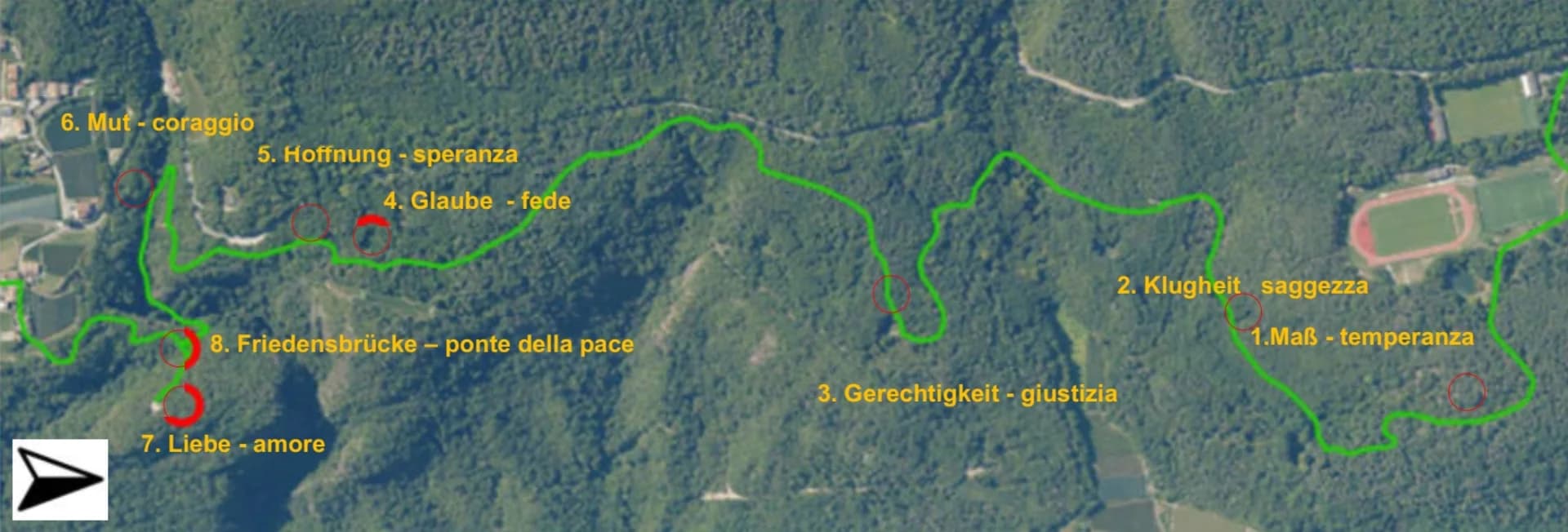 Friedensweg, Kaltern-Altenburg