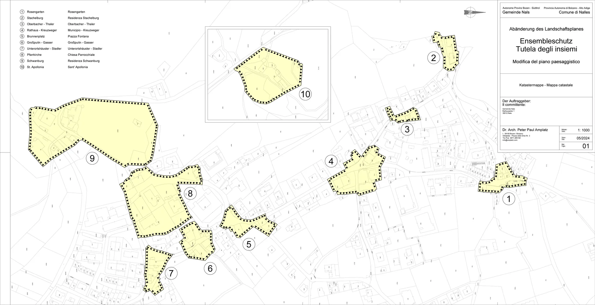 Ensembleschutz Kaltern, Montan, Andrian, Algund, Nals