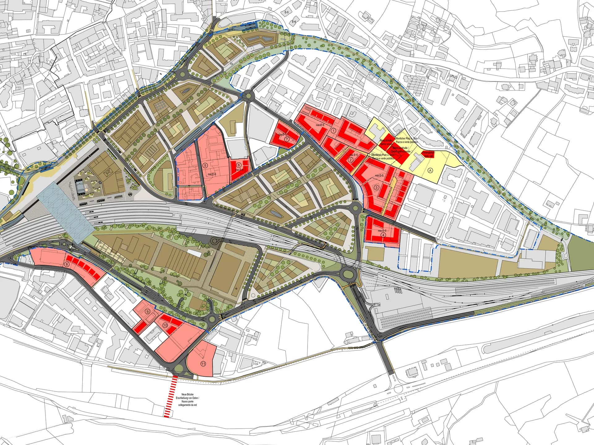 Studie Umkreis Bahnhofsareal, Schlachthofstraße, Bozner Boden, Bozen — 1